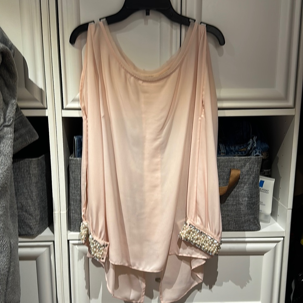 Sheer blouse with back detail